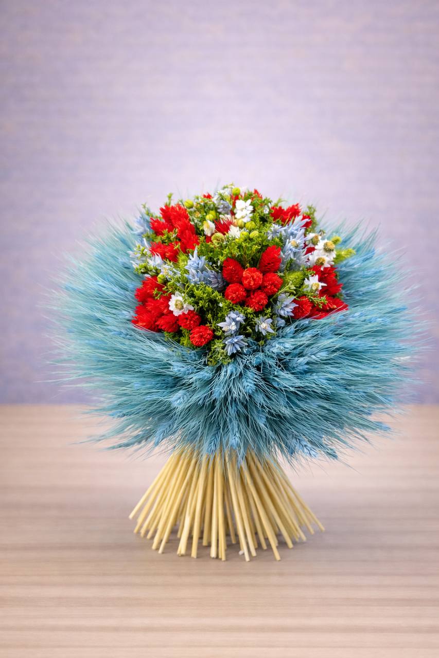 Sušená kytica – modrá