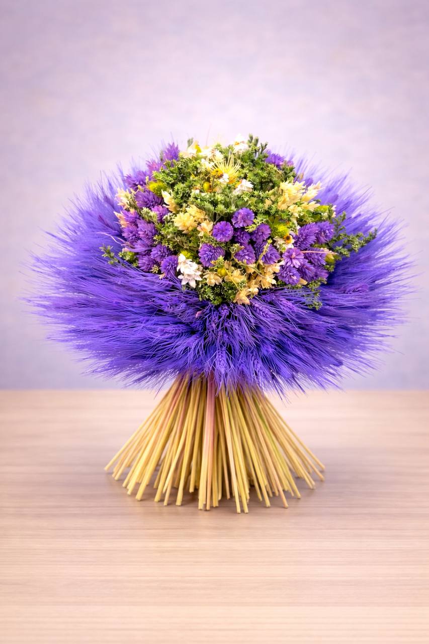 Sušená kytica – fialová