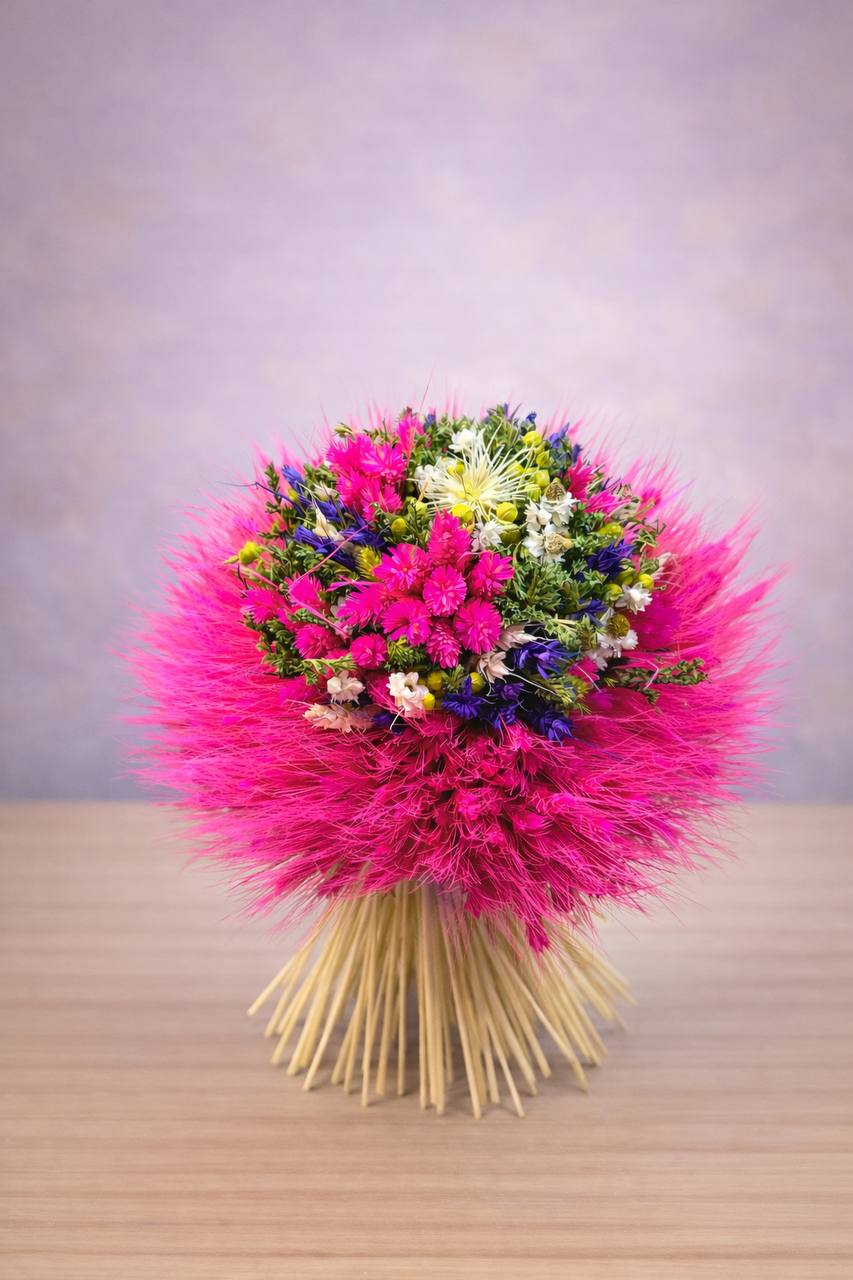 Sušená kytica – ružová