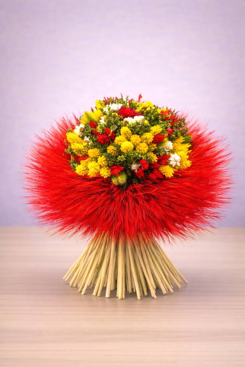 Sušená kytica – červená