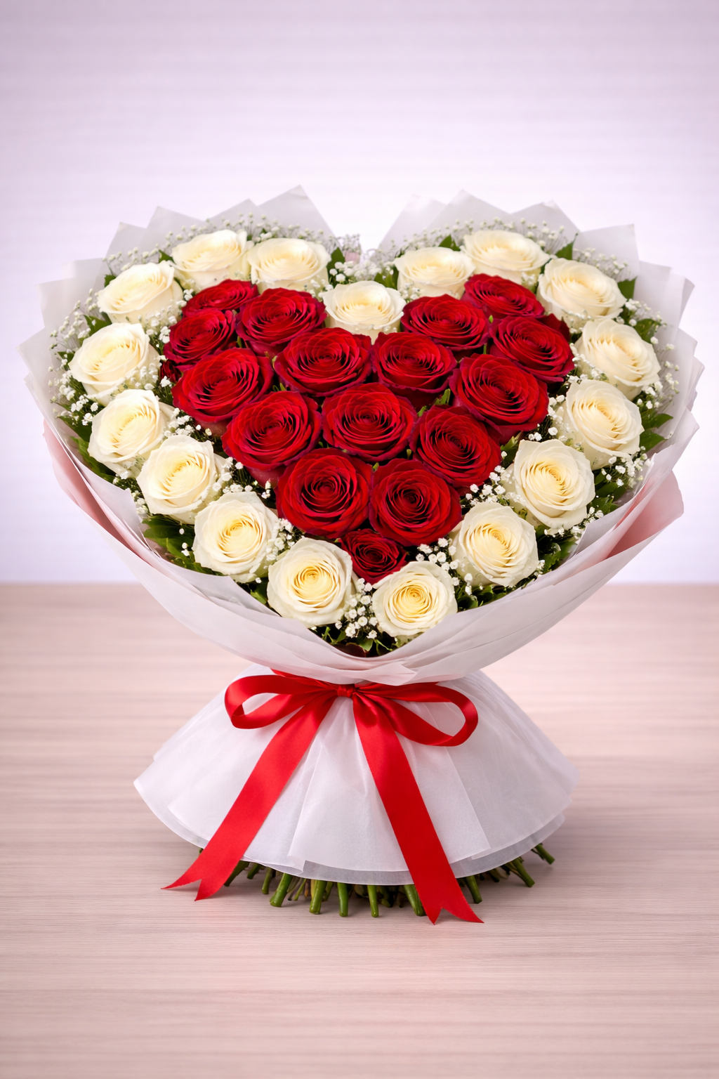 Kytica srdce z ruží